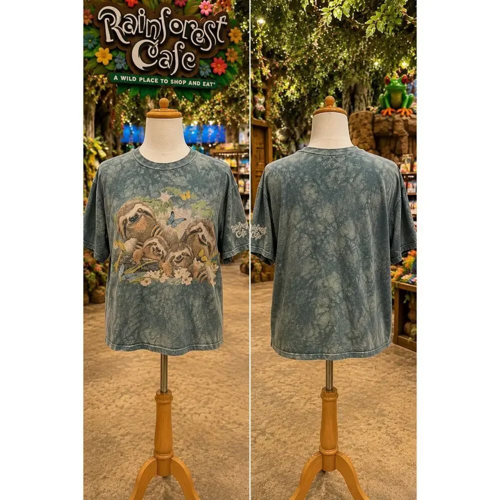 The Mountain Rainforest Cafe Sloth Tie Dye T Shirt Adult Medium